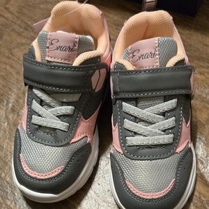 Kids Sneakers - Pink and Gray